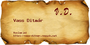Vass Ditmár névjegykártya